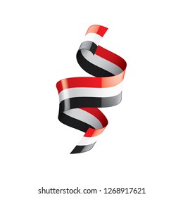 Yemeni flag, vector illustration on a white background.