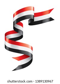 Yemeni flag, vector illustration on a white background.
