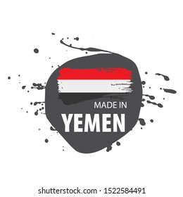Yemeni flag, vector illustration on a white background.