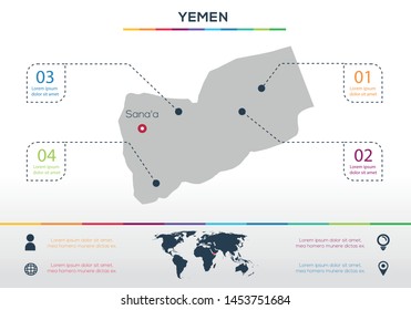 Yemen-info graphics elements Vector illustration