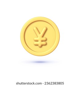 Yen 3d, great design for any purposes. Finance, investment, money saving. Vector isolated sign