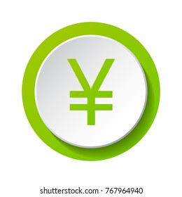 Yen - 3d icon isolated on white background. Vector.
