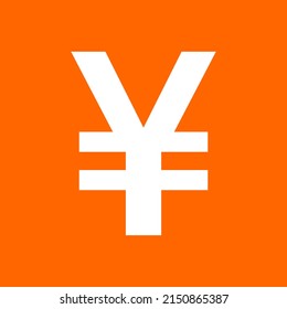 Yen and background as icon