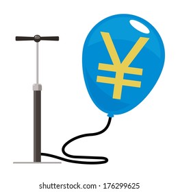 yen balloon with pump 