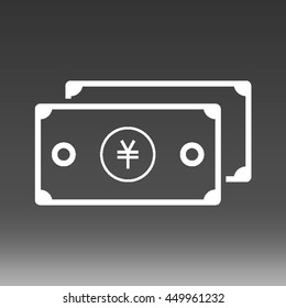 Yen Bill Vector Icon Illustration