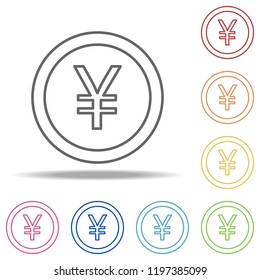 yen coin icon. Elements of Finance and chart in multi colored icons. Simple icon for websites, web design, mobile app, info graphics