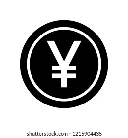 yen - coin icon vector