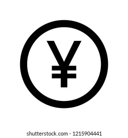 yen - coin icon vector