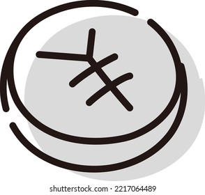 Yen (¥) coin Money image illustration