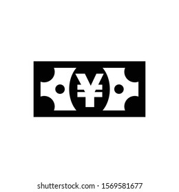 Yen Currency Icon in Black Color