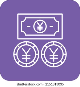 Yen Currency vector icon. Can be used for printing, mobile and web applications.