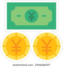 Yen Currency vector icon. Can be used for printing, mobile and web applications.