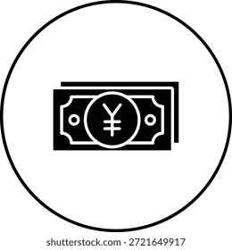 Yen Icono de Vector de divisas. Se puede utilizar para aplicaciones de impresión, móviles y de Web.