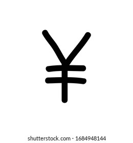 yen doodle icon, vector illustration