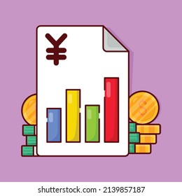 yen file Vector illustration on a transparent background.Premium quality symmbols. vector line flat  icon for concept and graphic design.