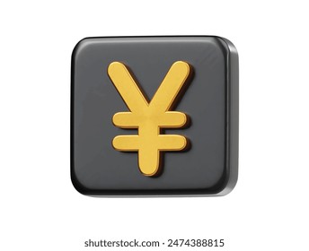 Yen-Symbol 3d-Rendering-Illustration