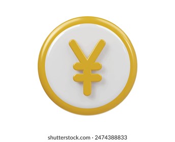 Yen-Symbol 3d-Rendering-Illustration