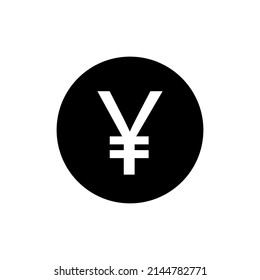 Yen icon in black round