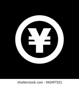 The yen icon. Cash and money, wealth, payment symbol. Flat Vector illustration