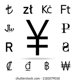 yen icon. Crepto currency icons universal set for web and mobile