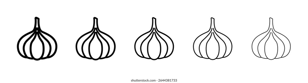 Yen icon graphic set. trendy stroke line style