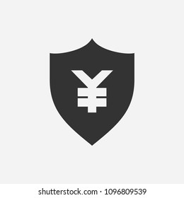 Yen icon illustration,vector finance sign,money symbol