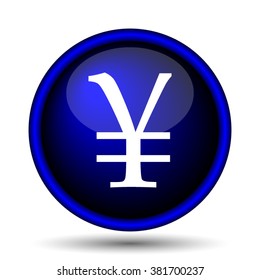 Yen icon. Internet button on white background. EPS10 vector