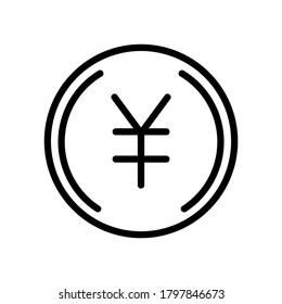 yen icon or logo isolated sign symbol vector illustration - high quality black style vector icons
