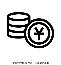 yen icon or logo isolated sign symbol vector illustration - high quality black style vector icons
