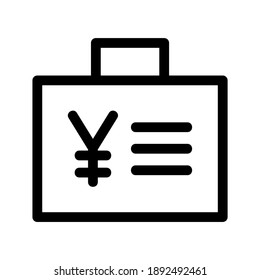 Icono de Yen o logotipo símbolo de signo aislado ilustración vectorial - iconos vectoriales de estilo negro de alta calidad
