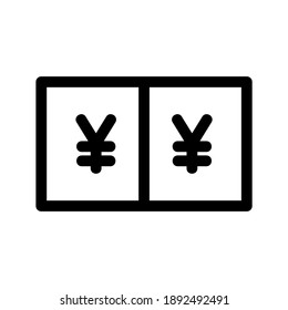 Icono de Yen o logotipo símbolo de signo aislado ilustración vectorial - iconos vectoriales de estilo negro de alta calidad
