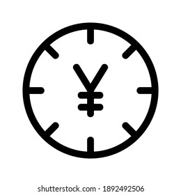 Yen-Symbol oder -Logo einzeln auf Zeichensymbolen, Vektorgrafik - hochwertige Vektorsymbole in schwarzem Stil
