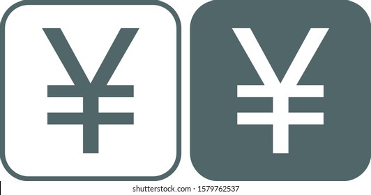 Yen icon. Money icon. Vector illustration