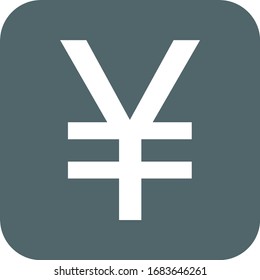 Icono de Yen. Símbolo de yen. Ilustración del vector