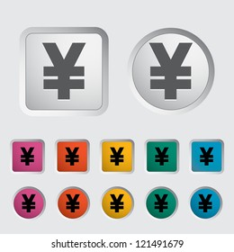 Yen icon. Vector illustration.