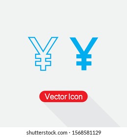 Yen Icon Vector Illustration Eps10