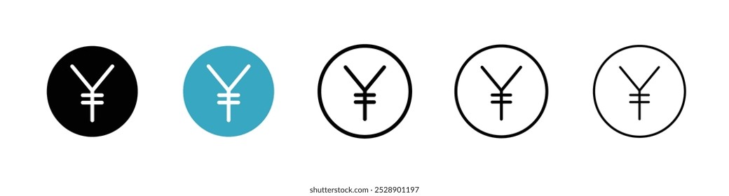 Yen-Symbol, Vektorgrafik-Set