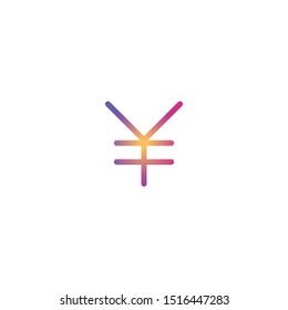 Yen  - Line Vector Icon