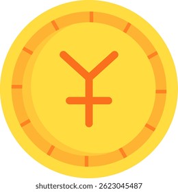 Yen Line Vector Diseño de iconos