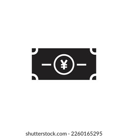  Yen Money icon vector for web, computer and mobile app