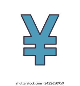 Yen related vector icon. Isolated on white background. Vector illustration