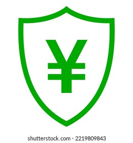 Yen y escudo en blanco