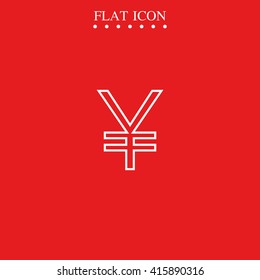 Yen sign icon.