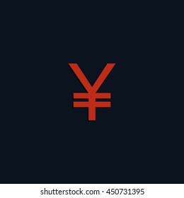 Yen sign icon.