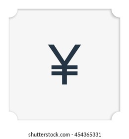 Yen sign icon.