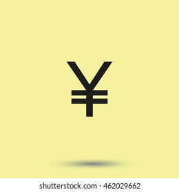 Yen sign icon.