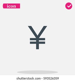 Yen sign icon.
