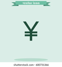 Yen sign icon.