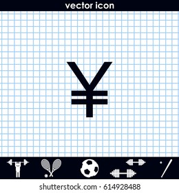 Yen sign icon.