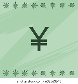 Yen sign icon.